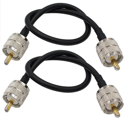 PL259 Male to Male Adapter Cable Low Loss Digital Coax UHF Jumper Cable 12 inch RG58 for HAM & CB Radio,Antenna Analyzer,Dummy Load,SWR Meter in Kuwait