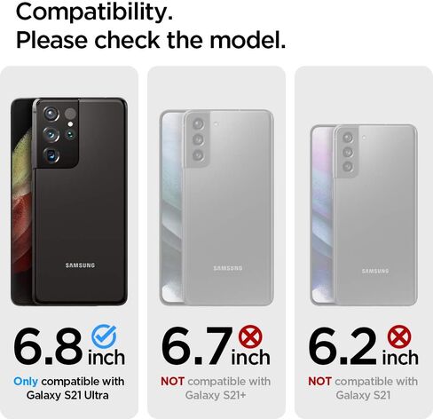 Spigen Slim Armor CS Designed for Galaxy S21 Ultra Case (2021) - Black in Saudi Arabia