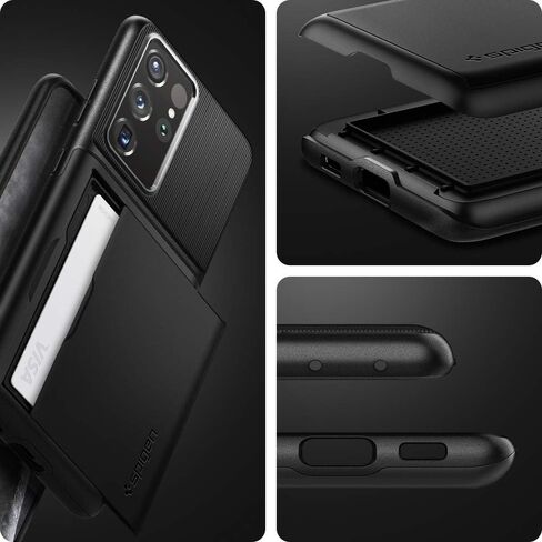 Spigen Slim Armor CS Designed for Galaxy S21 Ultra Case (2021) - Black in Saudi Arabia