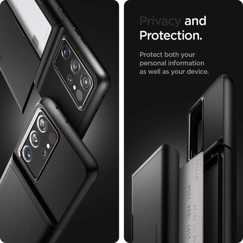 Spigen Slim Armor CS Designed for Galaxy S21 Ultra Case (2021) - Black in Saudi Arabia