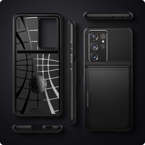 Spigen Slim Armor CS Designed for Galaxy S21 Ultra Case (2021) - Black in Saudi Arabia