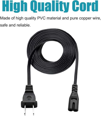 استبدال سلك الطاقة لشاشة استوديو Presonus Eris E3.5، E4.5 شاشة الاستوديو النشطة 8ft 2 Prong AC IEC C7 كابل سلك الطاقة in Saudi Arabia
