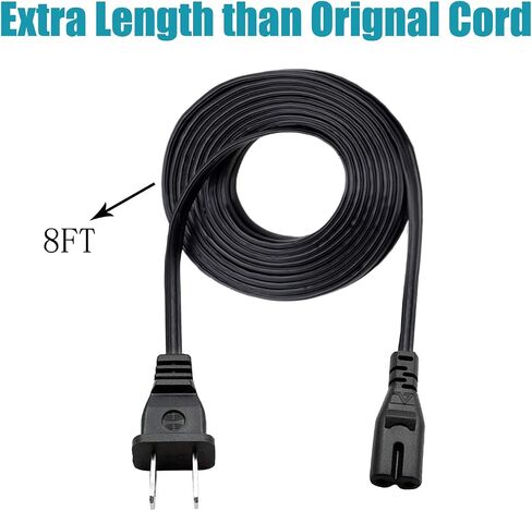استبدال سلك الطاقة لشاشة استوديو Presonus Eris E3.5، E4.5 شاشة الاستوديو النشطة 8ft 2 Prong AC IEC C7 كابل سلك الطاقة in Saudi Arabia