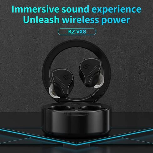 سماعات رأس / سماعة رأس KZ VXS Five Drivers HiFi Bluetooth لسماعات Audiphile، داخل الأذن TWS True Wireless Earbuds 1DD 4BA Aptx Long 25H تشغيل سماعات الألعاب الرياضية، إلغاء الضوضاء Smart Touch IEM Buds in Kuwait