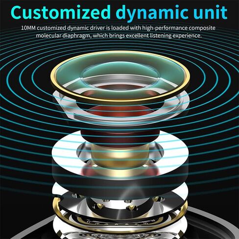 سماعات رأس / سماعة رأس KZ VXS Five Drivers HiFi Bluetooth لسماعات Audiphile، داخل الأذن TWS True Wireless Earbuds 1DD 4BA Aptx Long 25H تشغيل سماعات الألعاب الرياضية، إلغاء الضوضاء Smart Touch IEM Buds in Kuwait