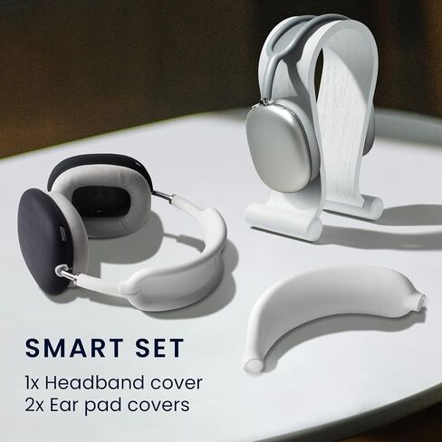 kwmobile Silicone Headband and Ear Pads Cover Set Compatible with Sony WH-1000XM4 / WH-1000XM3 - Covers - Black in Saudi Arabia