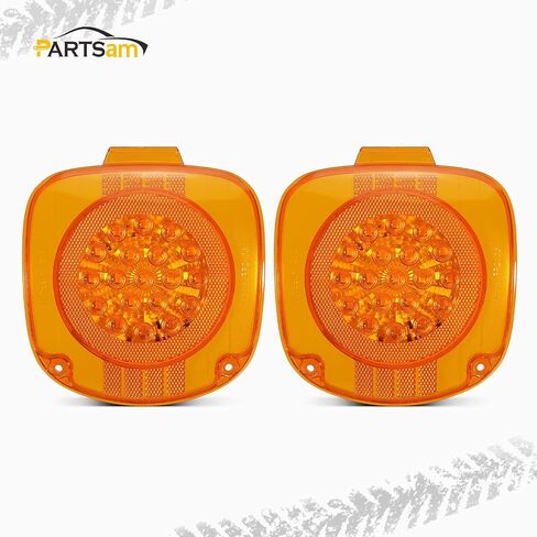 زوج Partsam 19 مصباح زاوية LED كهرمان أمامي لإشارة الانعطاف، استبدال عدسة واضحة لـ Freightliner Century Class 1996-2010، جانب السائق وجانب الركاب in Kuwait