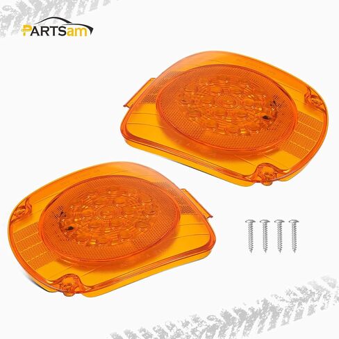 زوج Partsam 19 مصباح زاوية LED كهرمان أمامي لإشارة الانعطاف، استبدال عدسة واضحة لـ Freightliner Century Class 1996-2010، جانب السائق وجانب الركاب in Kuwait