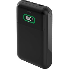 Belkin BoostCharge 3-Port Laptop Power Bank 20K w/USB-C & USB-A Ports, Fast Charge USB-C Power Delivery, Portable iPhone Charger for MacBook, iPhone 15 Series, iPad Pro, Galaxy S24, & More - Black