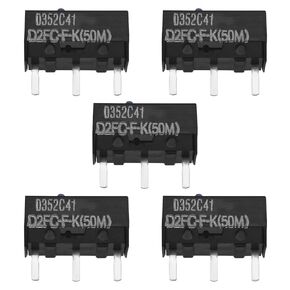 5pcs D2FC-F-K (50m) Blue Dot Mouse Micro Switch Compatible with Logitech MX Series Compatible withLogitech G Series Compatible with Apple G3 G4 G5