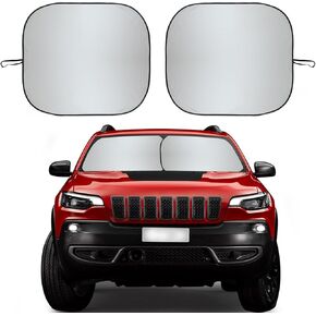 2 Pack Car Windshield Sun Shade - 28'' x 32'' Foldable Auto Sun Shade for Front Windshield UV Protection and Heat Reflector - Keep Your Vehicle Cool