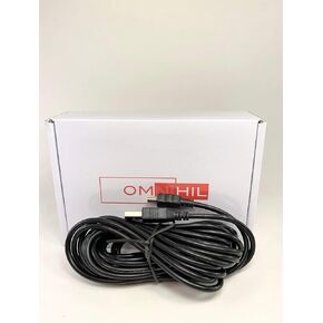 Omnihil 15FT 2.0 High Speed USB Cable Compatible with TI 84 Plus, TI 84 Plus C Silver Edition, TI 89 Titanium, TI Nspire CX & CX CAS graphing calculators