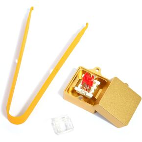 حزمة فتاحة المفاتيح وساحبة التبديل 2 في 1 لمفاتيح Cherry MX Outemu Kailh Box Gateron Panda Akko، متوافقة مع لوحة المفاتيح الميكانيكية القابلة للتبديل بنسبة 99% (فضي + أبيض) in Kuwait