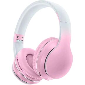 Kids Bluetooth Headphones,Lightweight Kids Girl Adult Wireless Headphone with Mic,Adjustable Headband,10H Playtime,Over Ear Kids Wireless Headphones for Tablet/iPad/Travel/School (Pink)
