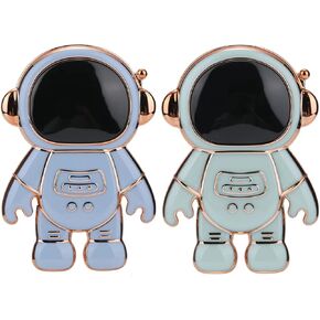 Astronaut Phone Ring Holder Finger Kickstand, ABS Electroplate Phone Back Grip Astronaut Phone Hidden Stand Compatible with iPhone 13 Pro Max/13 Pro/12 Pro Max/11 Most Smartphones (Blue+Green 2)