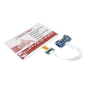 Waveshare 7.5inch E-Paper E-Ink Display HAT Compatible with Raspberry Pi 5/4B/3B/Zero/Zero W/Zero 2W/Pico/Pico W/Pico WH, 800×480 Pixels Red/Black/White Three-Color SPI Interface