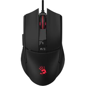 BLOODY Gaming Mouse L65 Max - Stone Black, Lightweight 78 Grams, BC3332-A Sensor, RGB Animation, 4M Onboard Memory