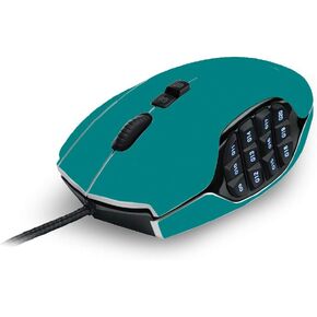 MightySkins Skin Compatible with Logitech G600 MMO Gaming Mouse - Solid Teal | Protective, Durable, and Unique Vinyl Decal wrap Cover | Easy to Apply, Remove, and Change Styles | Made in The USA