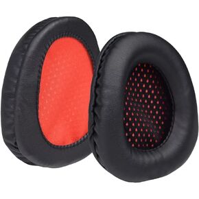 SA-902 Earpads Replacement Protein Leather Memory Foam Ear Pads Cushion Cover Compatible with Sades SA-902 SA-903 SA-906 Headphones (Red)