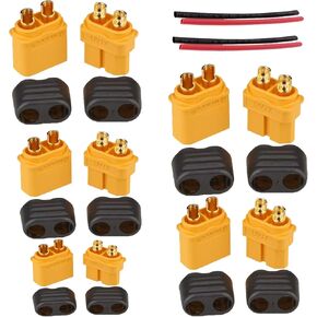 5 Pairs No Wire Amass XT60 XT60H Plug Male Female Connector Adapter with Sheath Housing for RC Lipo Battery RC Model