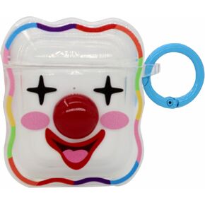Clown Clear Headphone Case Compatible with AirPods 2nd 1st Generation in Saudi Arabia