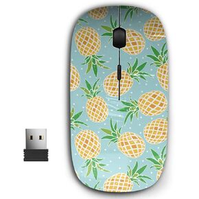 2.4G Ergonomic Portable USB Wireless Mouse for PC, Laptop, Computer, Notebook with Nano Receiver (Pineapple)