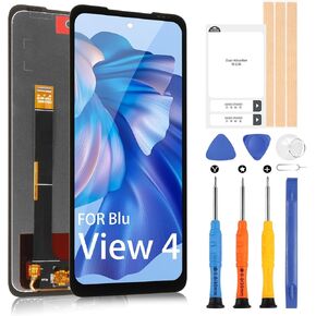 Screen Replacement for BLU View 4 B135DL LCD Display Digitizer Touch Screen Assembly with Repair Tools(Black,6.1 inch)