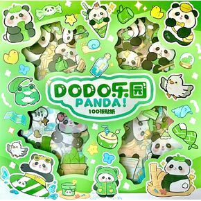 Diary 400PCS/100Sheets Cartoon Stickers, Transparent PET Scrapbooking Clipping Supplies Decals, Cute, Kawaii, Unisex Fun, Creative, Colorful, DIY Craft, Planner Stickers for Kids, Teens Gifts