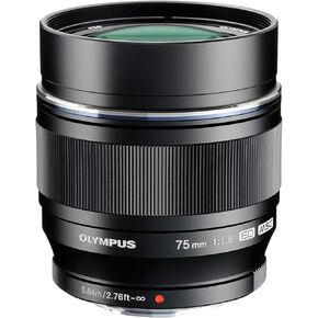 OM SYSTEM OLYMPUS M.ZUIKO DIGITAL ED 75mm f1.8 (Black) Lens for Olympus and Panasonic Micro 4/3 Cameras - International Version (No Warranty)