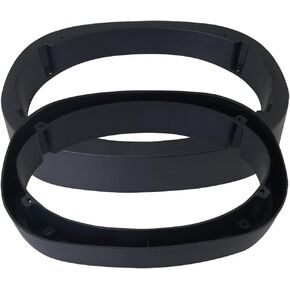 2PCS Audio Speaker Horn Gasket 6x9 inch Automotive Universal Plastic Speaker Gasket Waterproof Ring Mounting Bracket for Car Boat Truck Off-Road Vehicle Black