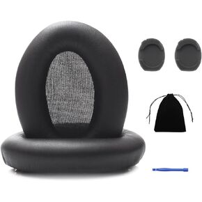 Replacement Earpads Compatible with Sony WH-1000XM4 Headphones, WH1000XM4 Extra Thick Ear Pads Cushions with Noise Isolation Memory Foam, Soft PU Leather Cushions, Without Affecting Sensor-Black