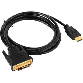 HDMI to DVI Adapter Cable 6ft, 2-Pack Bi-Directional 1080p DVI-D to HDMI Cable Male to Male, HDMI A to DVI-D for Raspberry Pi, Roku, X-Box One, PS3/4/5, Blue-ray, Switch