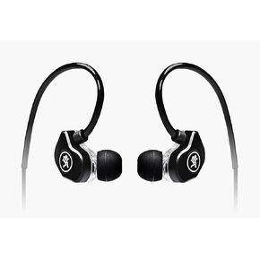 Mackie CR Series, Professional Fit Earphones with Dual-Driver Sound, Black), Mic and Control (CR-BUDS+)