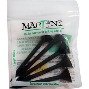Martini Golf 3-1/4" Durable Plastic Tees 5-Pack (Assorted Colors)