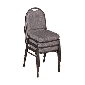 كراسي التراص المنجدة من سلسلة Norwood Commercial Furniture 250، وكراسي المكاتب وغرفة الانتظار القابلة للتكديس، مجموعة من 3 قطع، باللون الأسود
