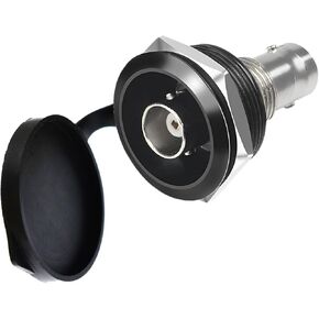 50 Ohm BNC Threaded Fixing Adapter Female-to-Female Panel Mount with Waterproof Cover - Gold-Plated SDI Video Coaxial Adapter, Sturdy Chassis for Surveillance Systems