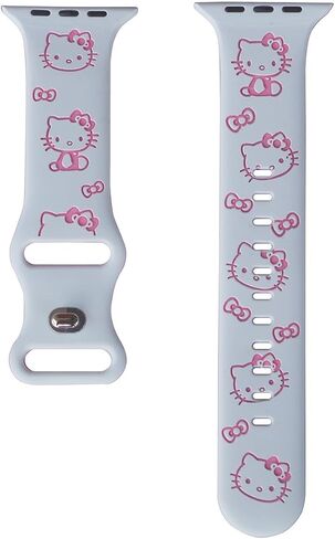 Cute Cartoon Engraved Bands Compatible with Apple Watch Band 40mm 41mm 38mm 42mm 44mm 45mm 49mm Women, Two-Tone Silicone Sport Strap for iWatch Band Series 9 8 7 6 5 4 SE Ultra 2 in Saudi Arabia