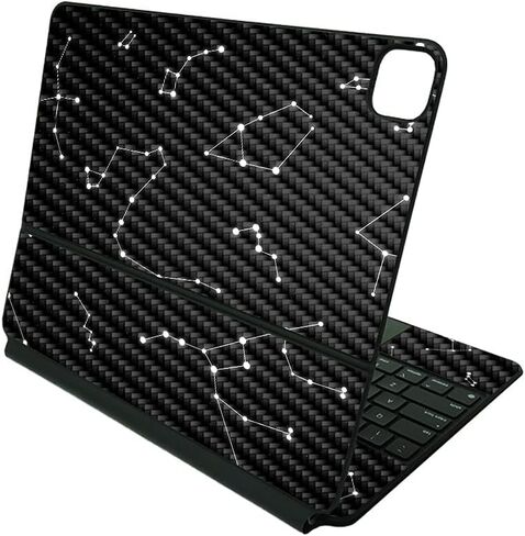 غلاف MightySkins من ألياف الكربون متوافق مع لوحة مفاتيح Apple Magic لجهاز iPad Pro 12.9 بوصة (الجيل الثالث إلى السادس) - حمض | طبقة خارجية واقية ومتينة من ألياف الكربون | سهل التطبيق | صنع في الولايات المتحدة الأمريكية in Saudi Arabia