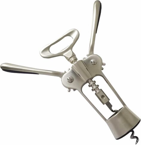 فتاحة زجاجات النبيذ شديدة التحمل - 2 في 1 أذرع جسم من سبائك الزنك من الفولاذ المقاوم للصدأ فتاحة نبيذ حلزونية، مفتاح يدوي متعدد الوظائف للنبيذ والبيرة لحانات المطاعم والمطبخ المنزلي لاستخدام DEHOZO in Kuwait