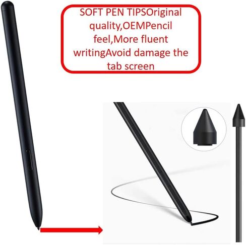 لقلم Galaxy Tab S9 Stylus (مع بلوتوث) بديل لجهاز Samsung Galaxy Tab S9 Ultra/Tab S9 Plus/Tab S9 جميع إصدارات قلم اللمس S Pen (أسود) in Kuwait