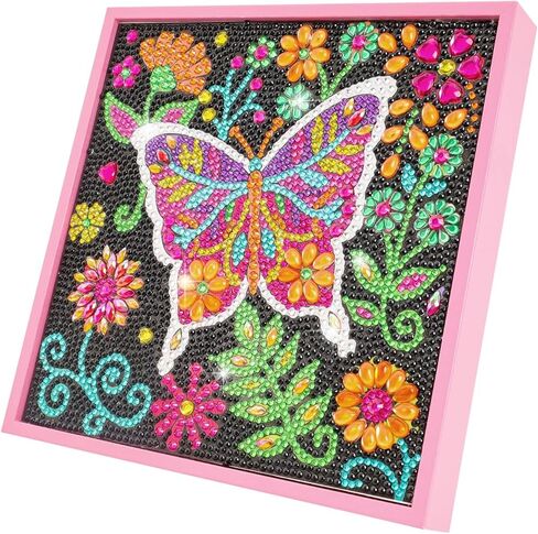 مجموعات الفن الماسي من Savgkoyt للأطفال البالغين مع إطار خشبي للفنون والحرف اليدوية للأطفال الذين تتراوح أعمارهم بين 4-6-8-10 سنوات، مجموعة فنية من الأحجار الكريمة للأطفال، إطار فني للأطفال، إطار فني للأطفال، فن الماس لعيد الميلاد (زهرة) in Kuwait