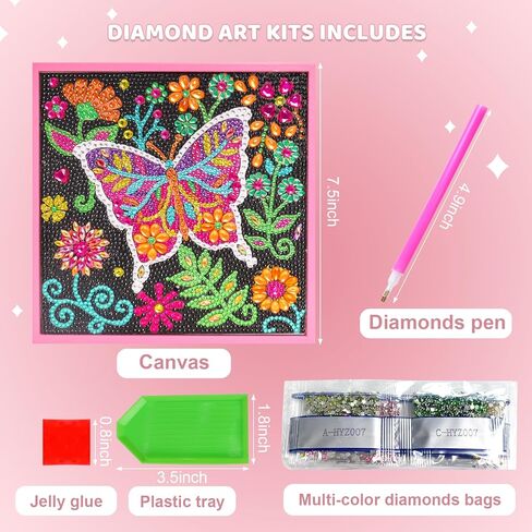 مجموعات الفن الماسي من Savgkoyt للأطفال البالغين مع إطار خشبي للفنون والحرف اليدوية للأطفال الذين تتراوح أعمارهم بين 4-6-8-10 سنوات، مجموعة فنية من الأحجار الكريمة للأطفال، إطار فني للأطفال، إطار فني للأطفال، فن الماس لعيد الميلاد (زهرة) in Kuwait