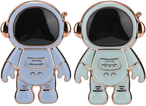Astronaut Phone Ring Holder Finger Kickstand, ABS Electroplate Phone Back Grip Astronaut Phone Hidden Stand Compatible with iPhone 13 Pro Max/13 Pro/12 Pro Max/11 Most Smartphones (Blue+Green 2) in Saudi Arabia
