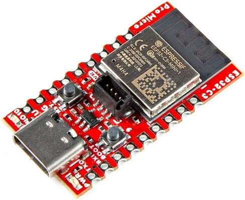 SparkFun Pro Micro - ESP32-C3، RISC-V أحادي النواة مع 400 كيلو بايت من SRAM، قدرات لاسلكية وسريعة، جهد التشغيل: 3.0 فولت - 3.6 فولت، الأبعاد: 1.3 بوصة. × 0.7 بوصة in Saudi Arabia