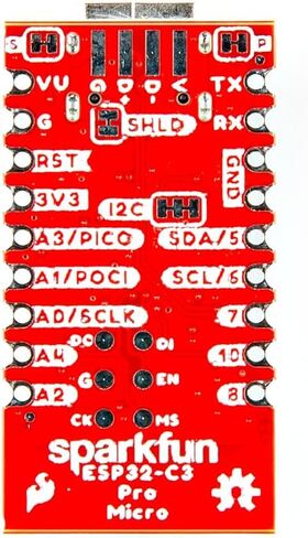 SparkFun Pro Micro - ESP32-C3، RISC-V أحادي النواة مع 400 كيلو بايت من SRAM، قدرات لاسلكية وسريعة، جهد التشغيل: 3.0 فولت - 3.6 فولت، الأبعاد: 1.3 بوصة. × 0.7 بوصة in Saudi Arabia