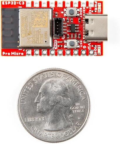 SparkFun Pro Micro - ESP32-C3، RISC-V أحادي النواة مع 400 كيلو بايت من SRAM، قدرات لاسلكية وسريعة، جهد التشغيل: 3.0 فولت - 3.6 فولت، الأبعاد: 1.3 بوصة. × 0.7 بوصة in Saudi Arabia