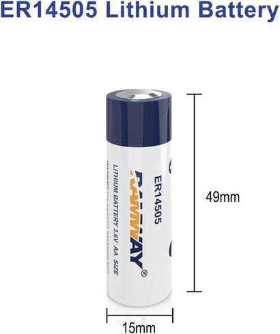 بطارية KBT 4Pack 3.6V ER14505 ليثيوم Li-SOCL₂، بطارية احتياطية بقدرة 2700 مللي أمبير في الساعة بحجم AA غير قابلة لإعادة الشحن لجهاز استشعار المياه وعداد الكهرباء والغاز ومعدات المرافق PLC in Kuwait