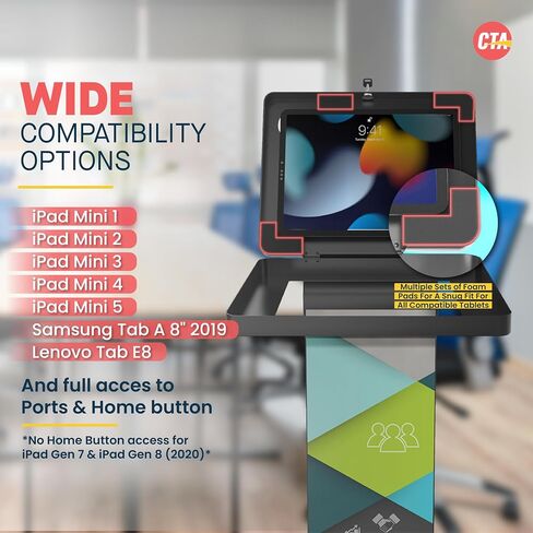 Premium Monitor Floor Stand - CTA Premium Floor Stand for Monitors up 32" - Black - (ADD-PARAFSM) in Saudi Arabia