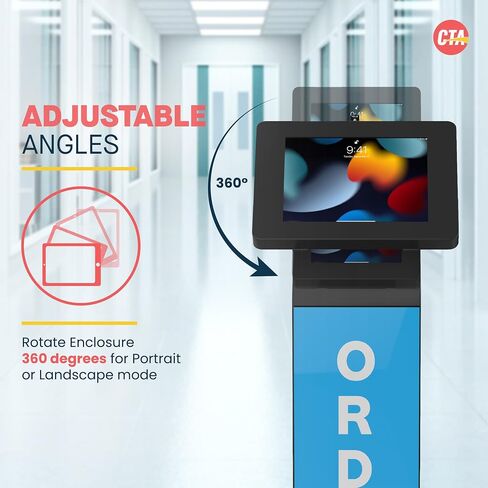 Premium Monitor Floor Stand - CTA Premium Floor Stand for Monitors up 32" - Black - (ADD-PARAFSM) in Saudi Arabia