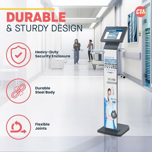 Premium Monitor Floor Stand - CTA Premium Floor Stand for Monitors up 32" - Black - (ADD-PARAFSM) in Saudi Arabia
